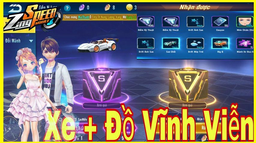 Share acc ZingSpeed Mobile free vip 2022 – Cho nick Zing Speed Mobile miễn phí